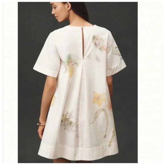 NWT Anthropologie The Swan Gossip Emmy Short-Sleeve Swing Mini Dress, XL - Picture 8 of 17